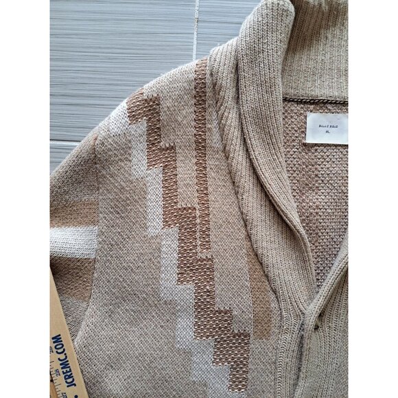 Billy Reid Parsons Cardigan XL Camel Sweater Shawl Collar Cashmere Wool Silk Men - Picture 4 of 10